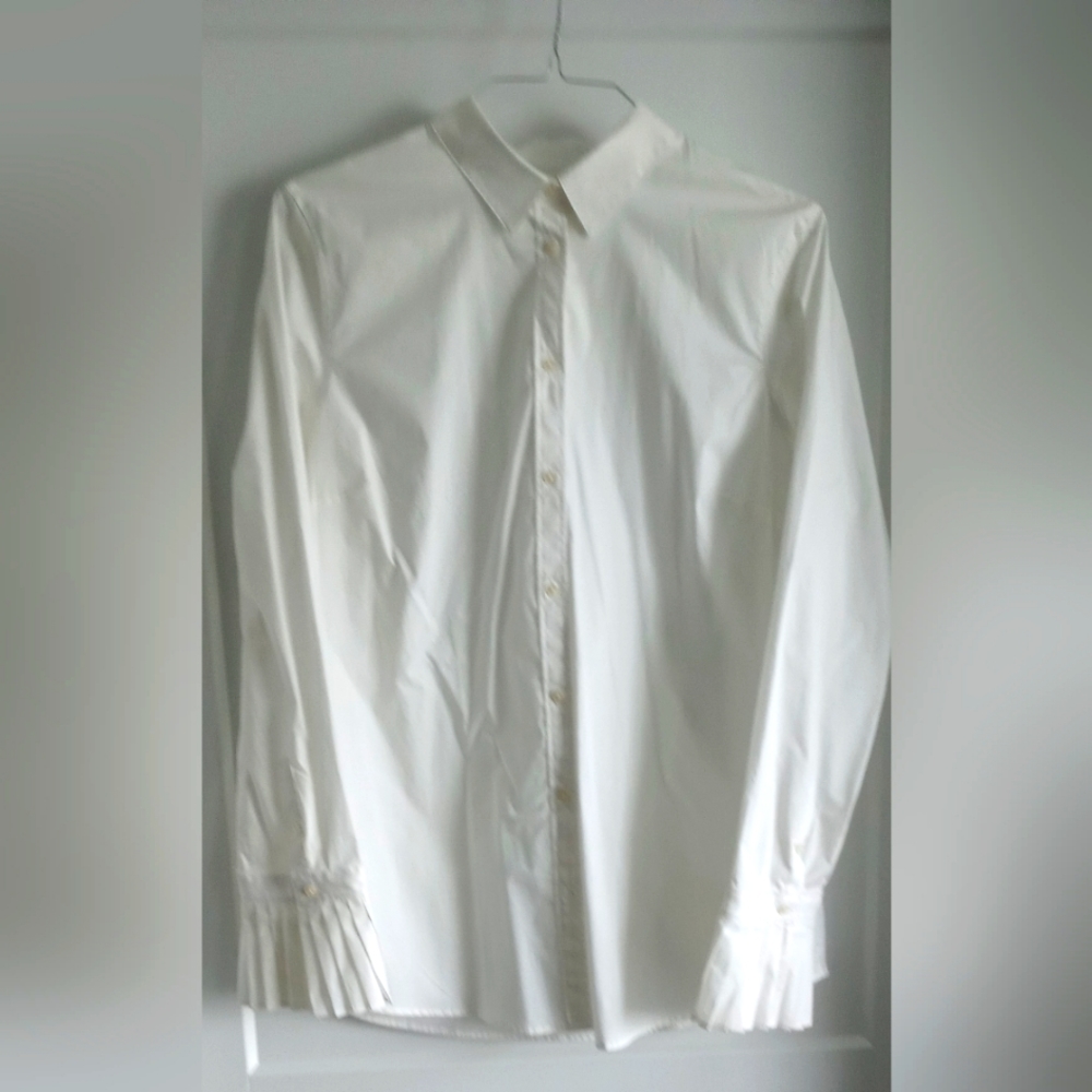 Banana Republic Riley tailored fit LS white shirt stretch nwt